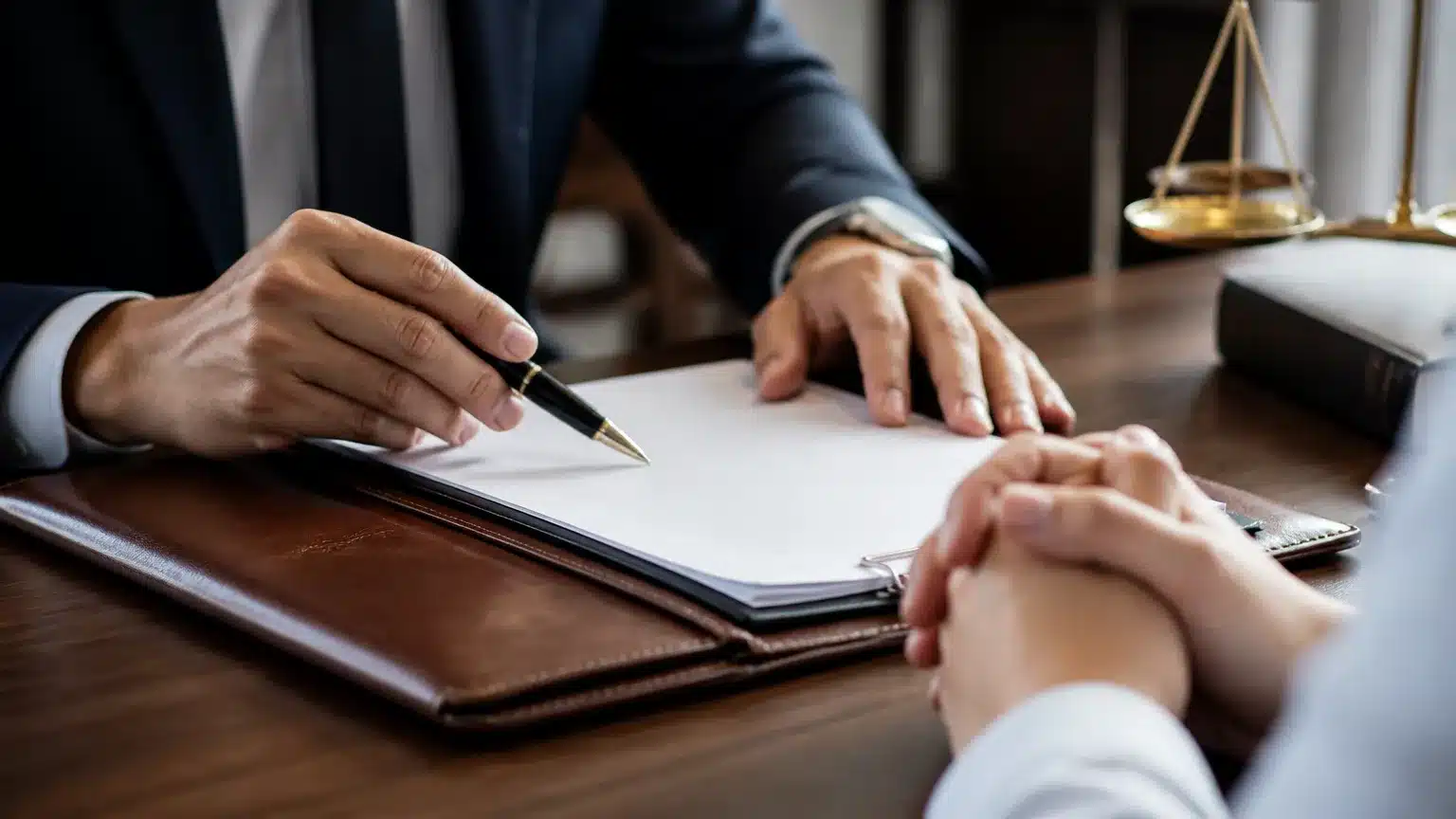 Consulta detalhada de contrato de trabalho com advogado trabalhista Santos analisando direitos do trabalhador.